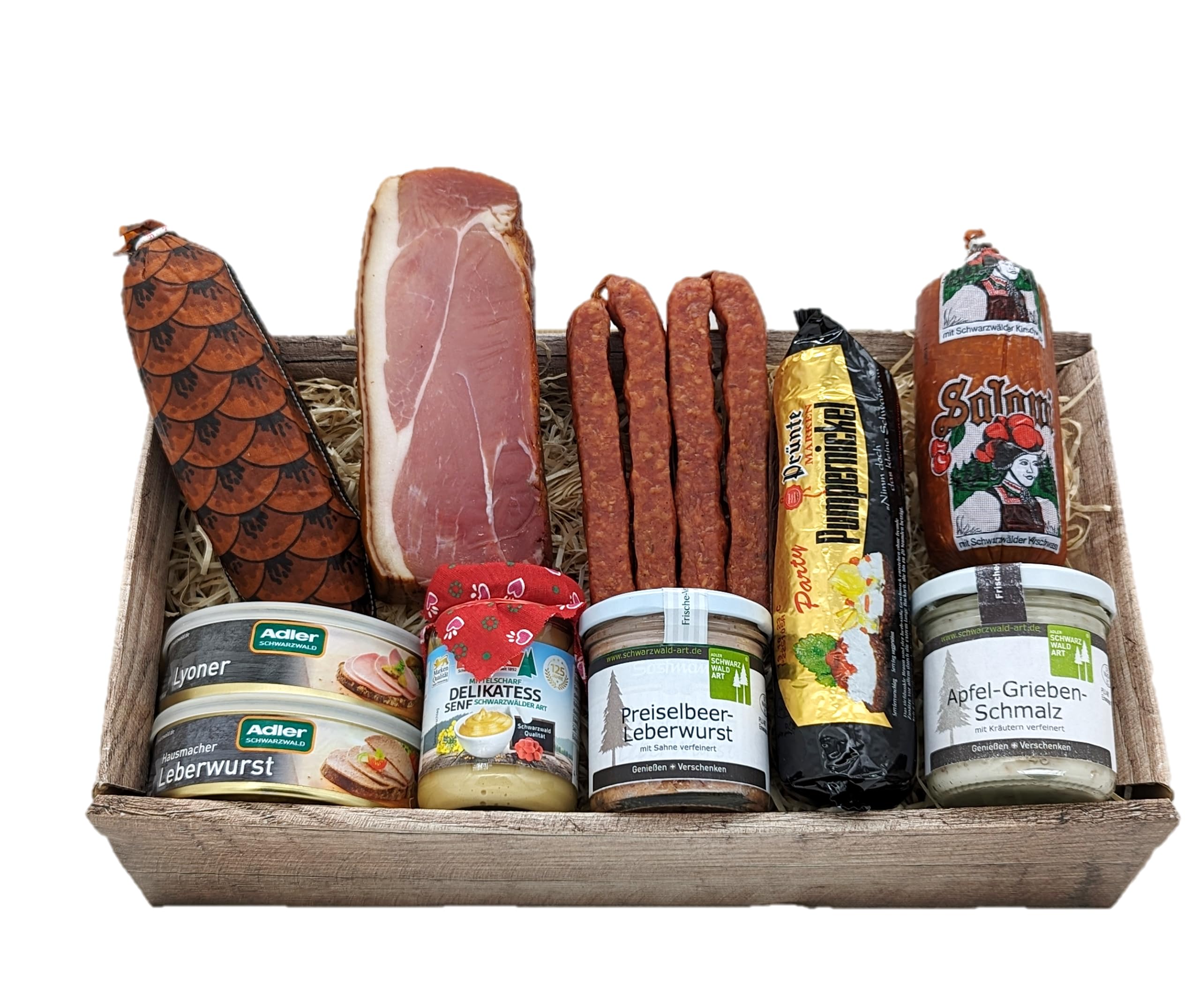 "Schlemmerkiste" Schwarzwald Art Adler Lebensmittel Geschenkidee 10-teilig