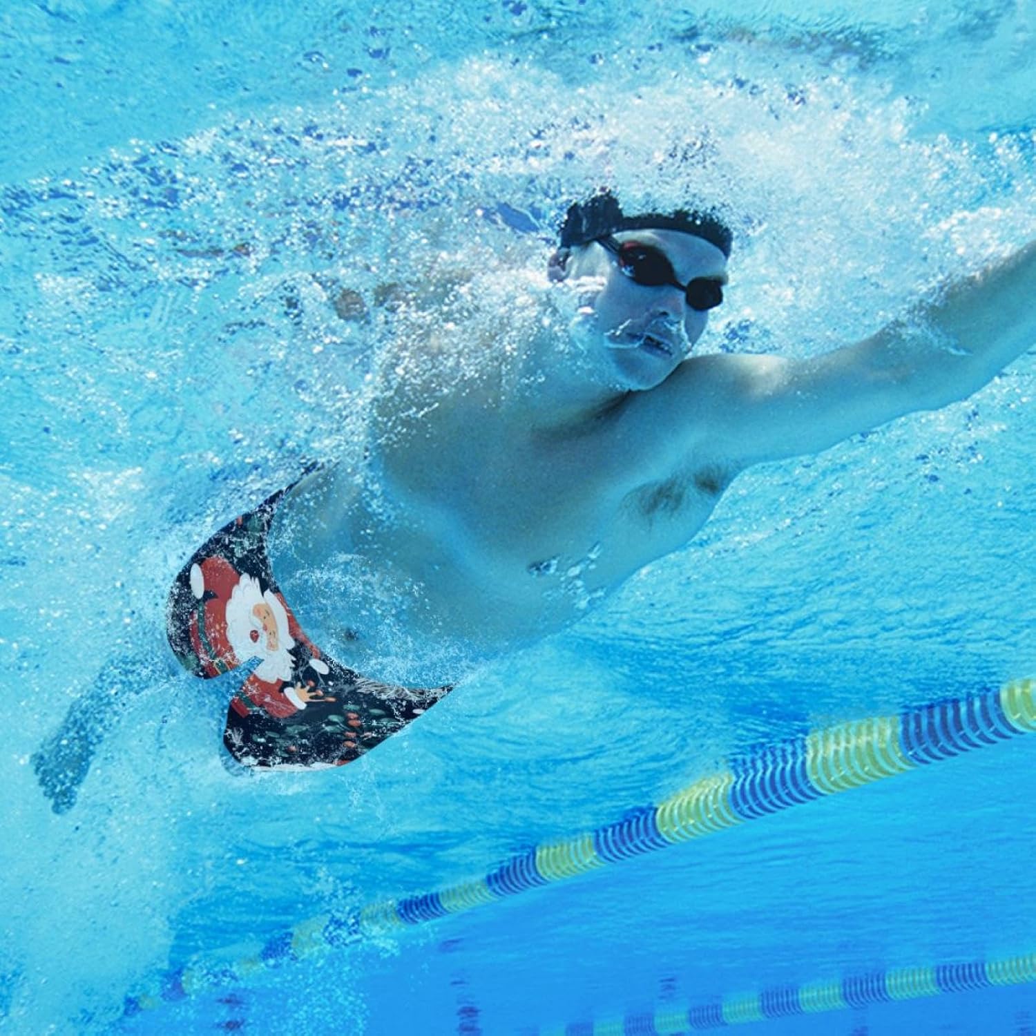 Christmas Elements Jammers for Men, Size S to 3XL Swim Jammer Swimsuit for Practice and Competition Swimming