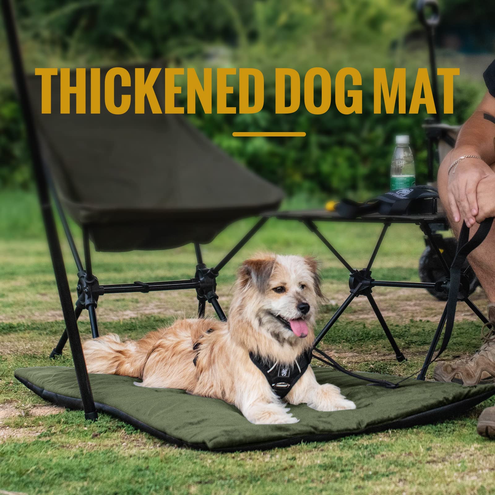 OneTigris Hundedecke 110cm*68cm, Verdickung Samt Hundematte mit Rutschfester Sohle, Velvet Hundebett für Große & Mittelgroße Hunde Reise Camping Outdoor, Reversibel und Tragbar Händewaschen