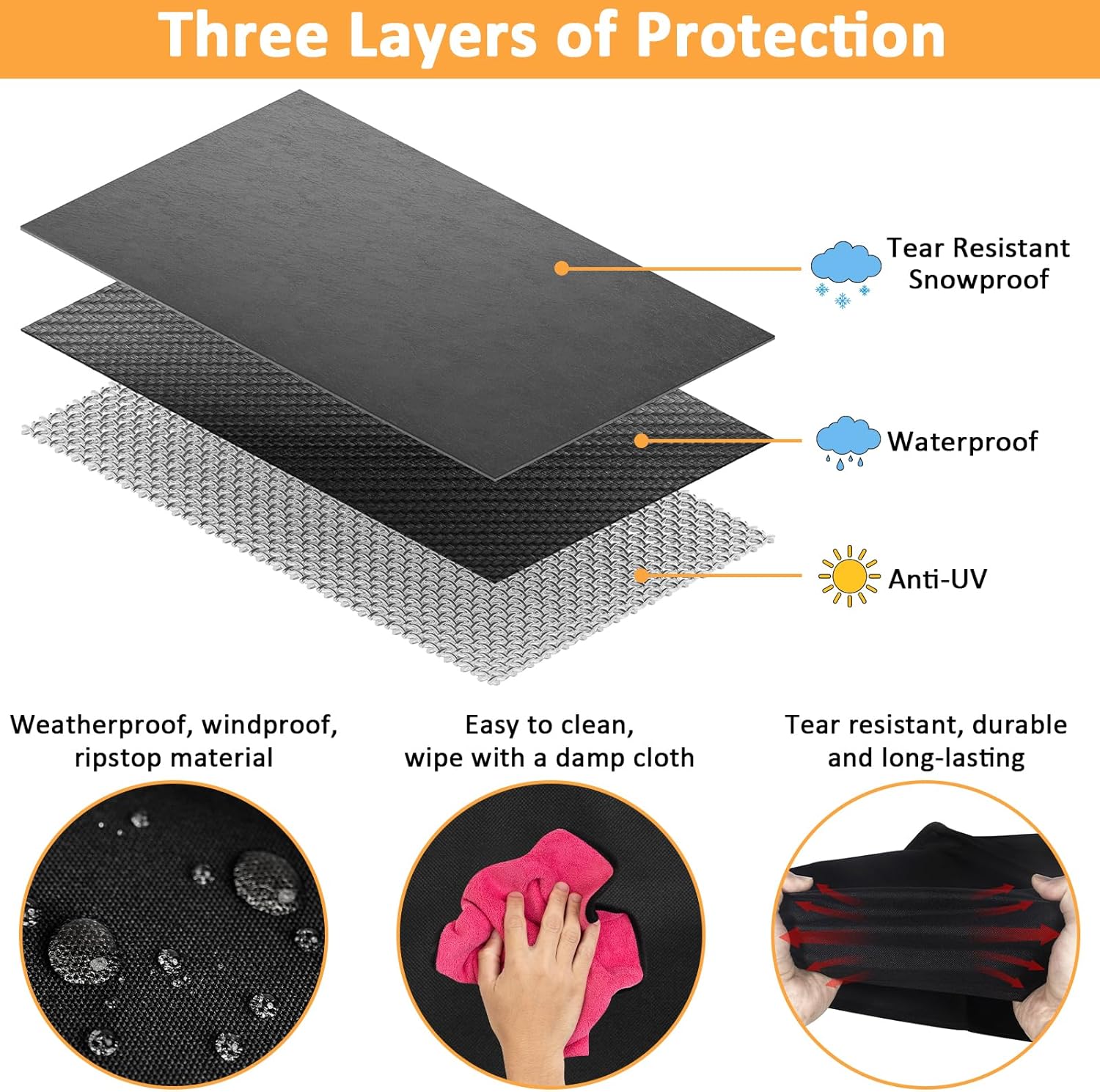 Grill Cover for Traeger New Ironwood Pellet Grill Replacement BAC646 Cover, Waterproof Full-Length Cover for Traeger Smoker Grill TFB61RLG Wood Pellet Models, 600D Outdoor Pellet BBQ Cover