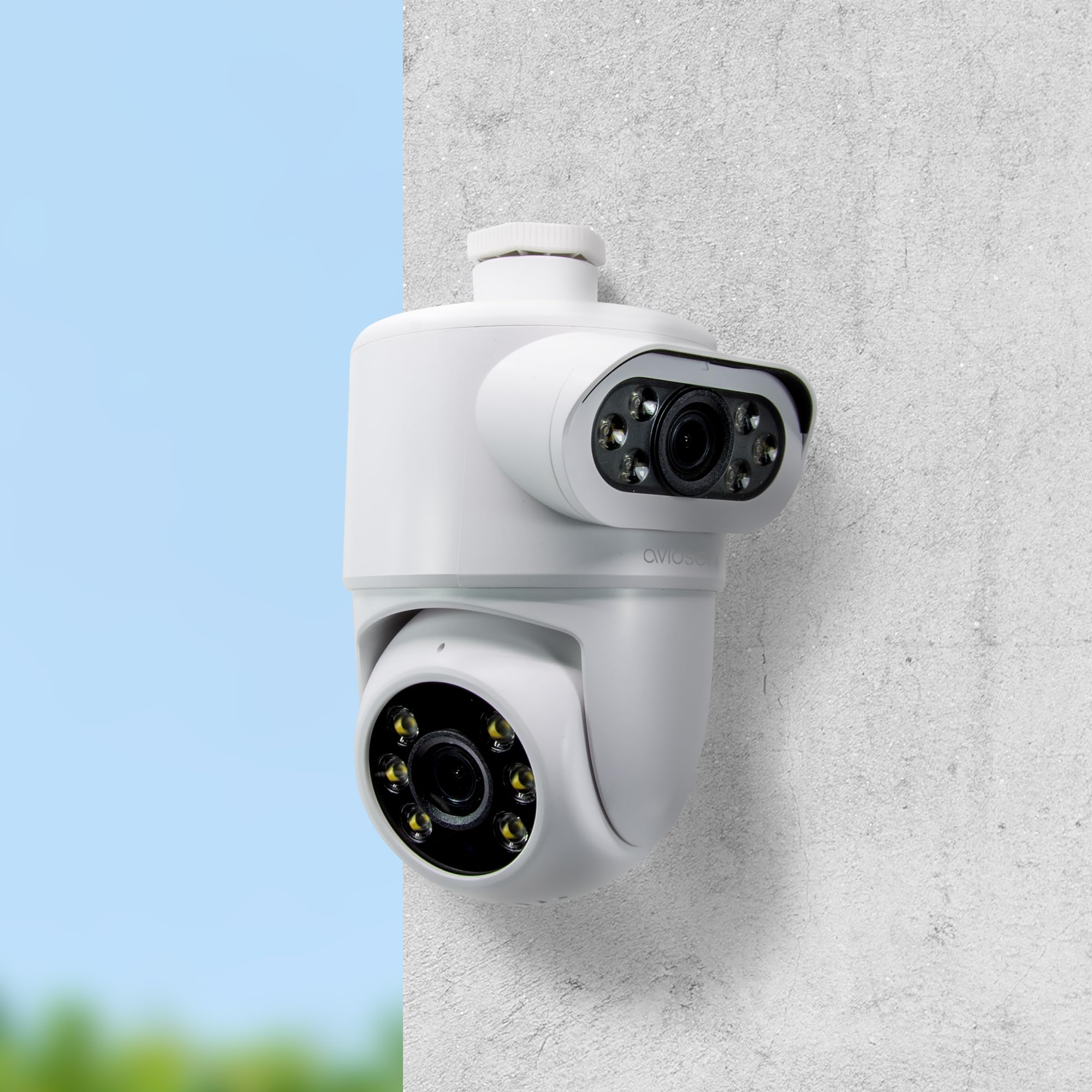 Avidsen HomeCam Dual PTZ Caméra Extérieure 2K Double Objectif