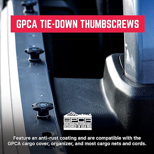 Miniatura 110 de GPCA juego de 6 tornillos estriados de cabeza resistente, de fácil liberación, con tuercas, arandelas y anillos para sujeción para Jeep Wrangler YJ