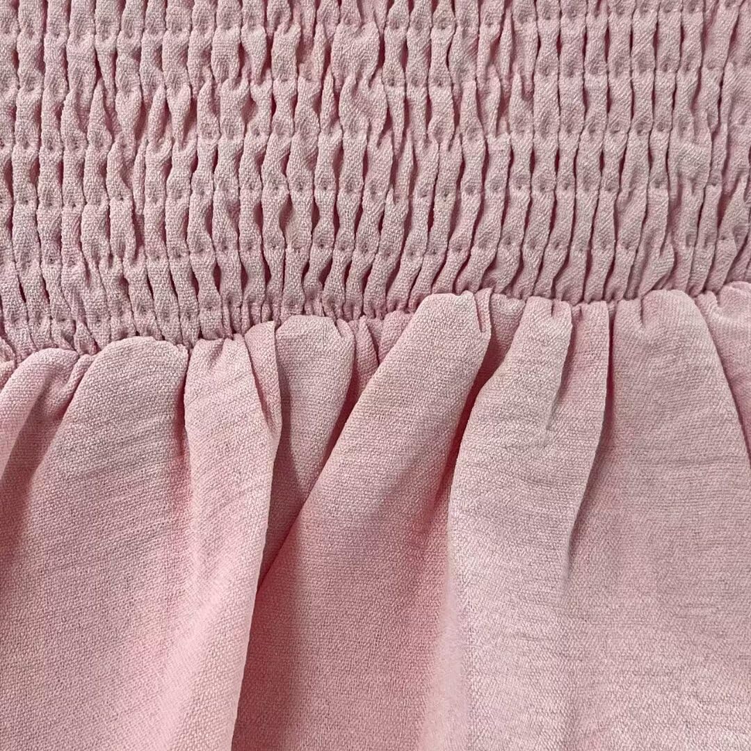 Sundresses for Women 2025 Beach Dress Casual Short Sleeve Bow Tie V Neck Ruffle Mini Dresses Pink - Image 4