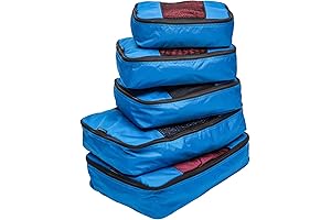 Amazon Basics 5-Piece Expandable Packing Cubes for Travel Organization and Luggage Compact Storage