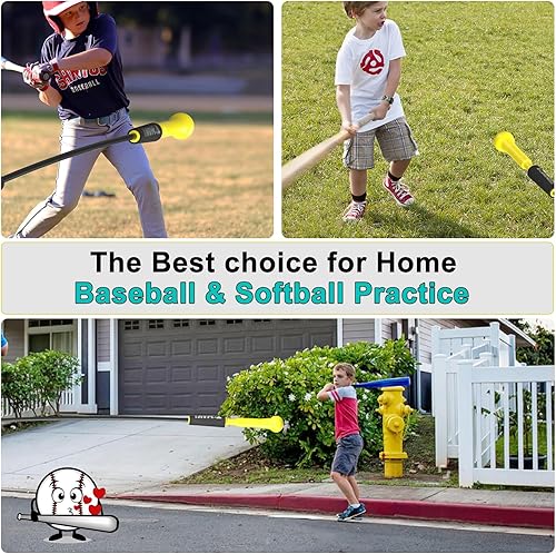 Miniatura 6 de Hitting Stick Batting Swing Trainer, Batting Practice Equipment for Baseball and Softball, Ideal One-on-One Coaching Tool for Baseball 54''