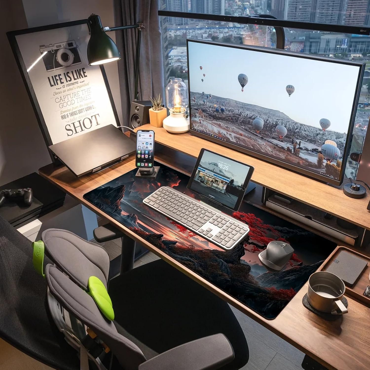 Extended Gaming Mouse Pad, Large Mouse Mat 3 mm Nature Rubber Base Mousepad with Stitched Edges, Non-Slip Desk Mat for Office Home Great Gift 31.5x11.8 Inch (Dark Canyon 2) 4 810imK BCbL. AC SL1500