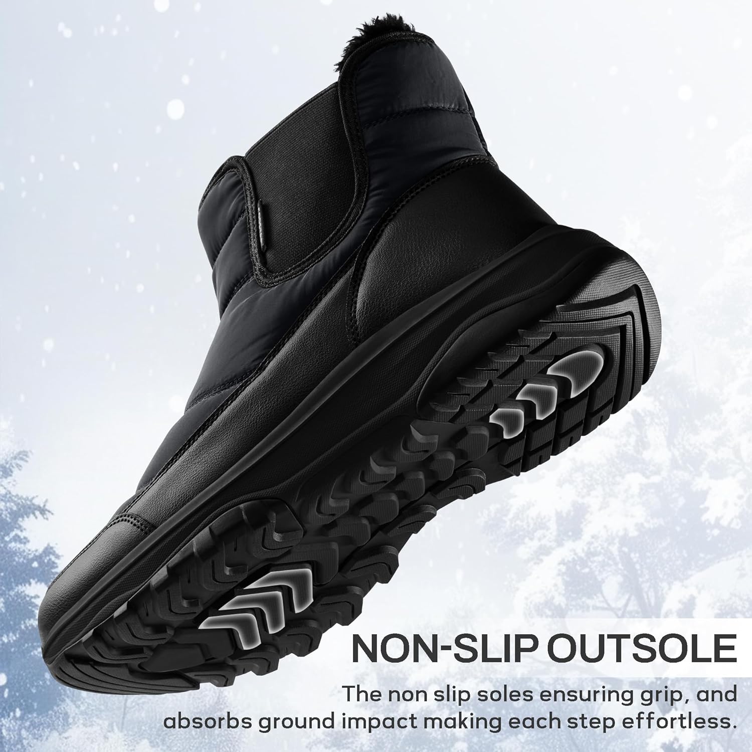 Snow Boots for Men Waterproof Winter Boots with Arch Support Lightweight Outdoor Casual Boot - Image 6