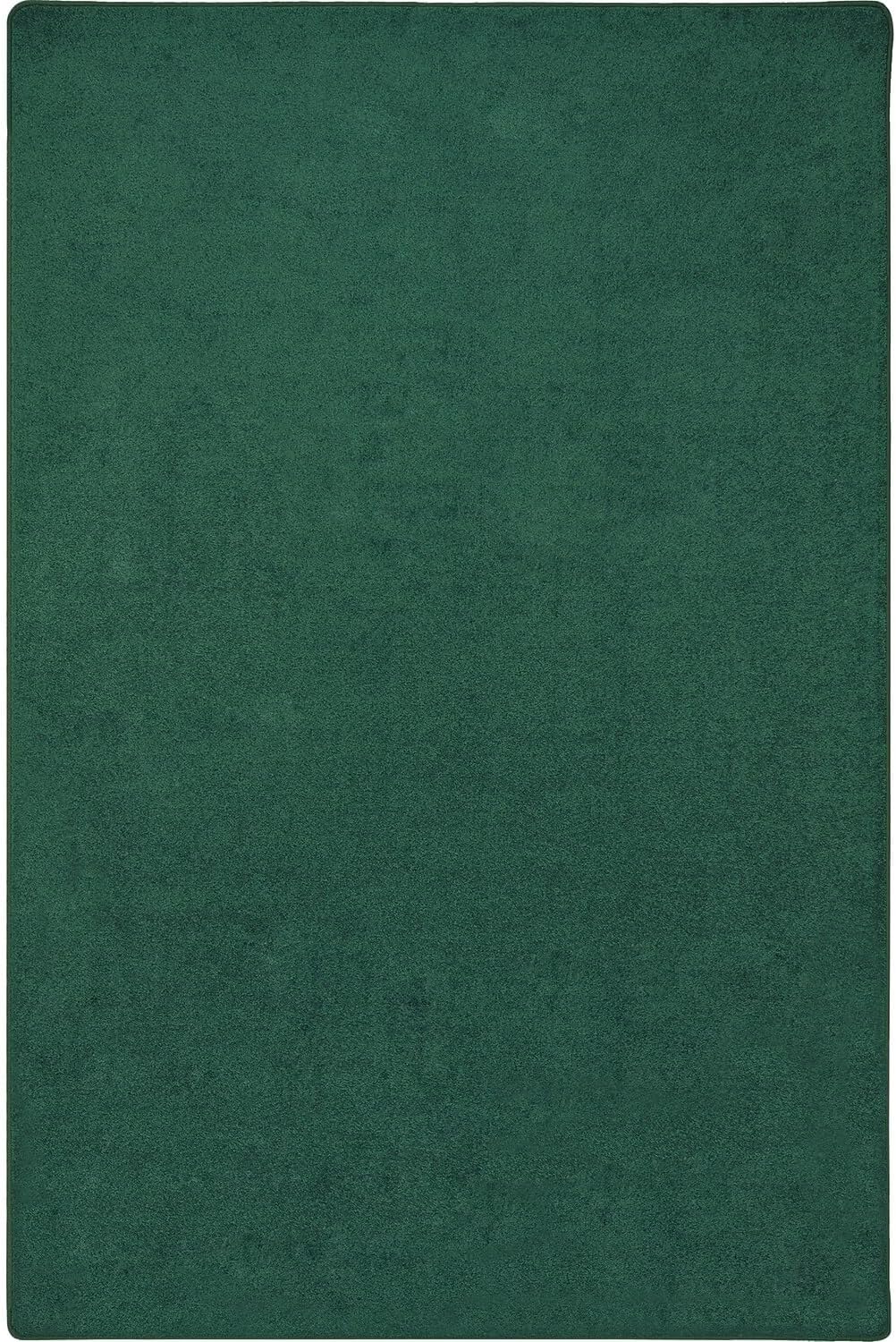 Joy Carpets Endurance Solid Colored Area Rug in Color Forest, 6' x 9' Oval