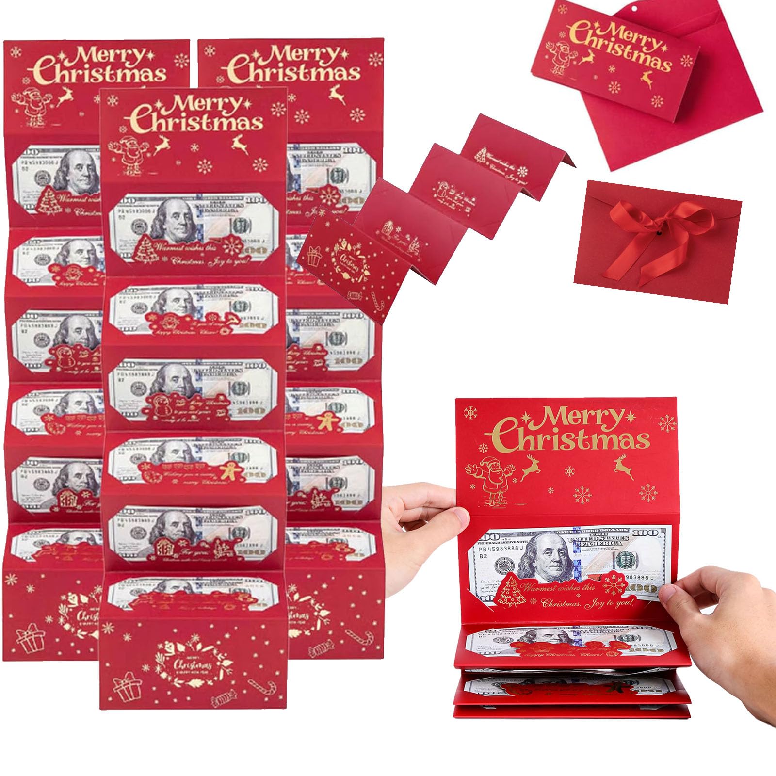 Porte-monnaie De Noël - 5 Enveloppes Créatives Pour Offrir De L'argent En Cadeau - Idéal Pour Enfants, Parents, Amis