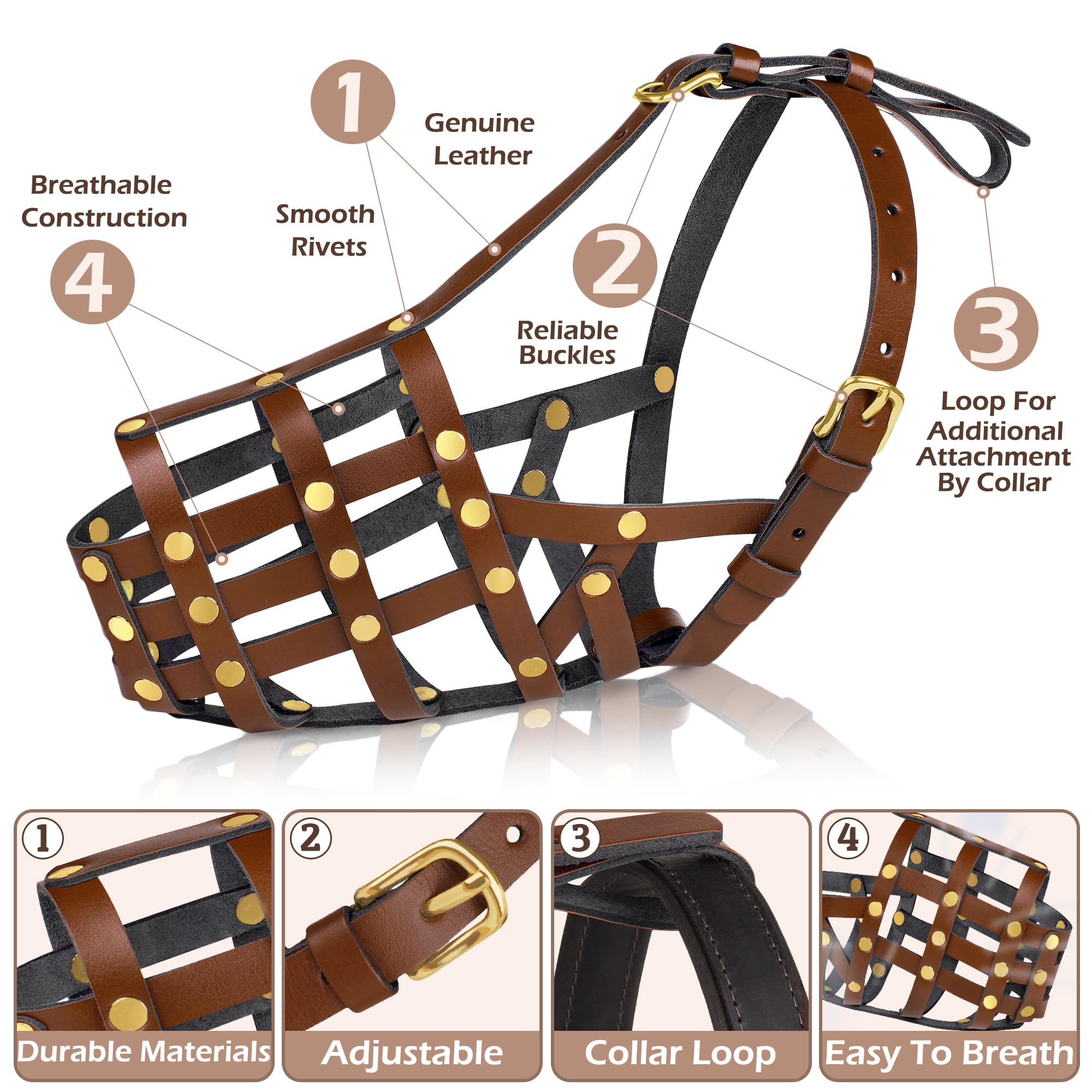 OOPSDOGGY Doberman Dog Muzzle for Large Dogs - Image 2