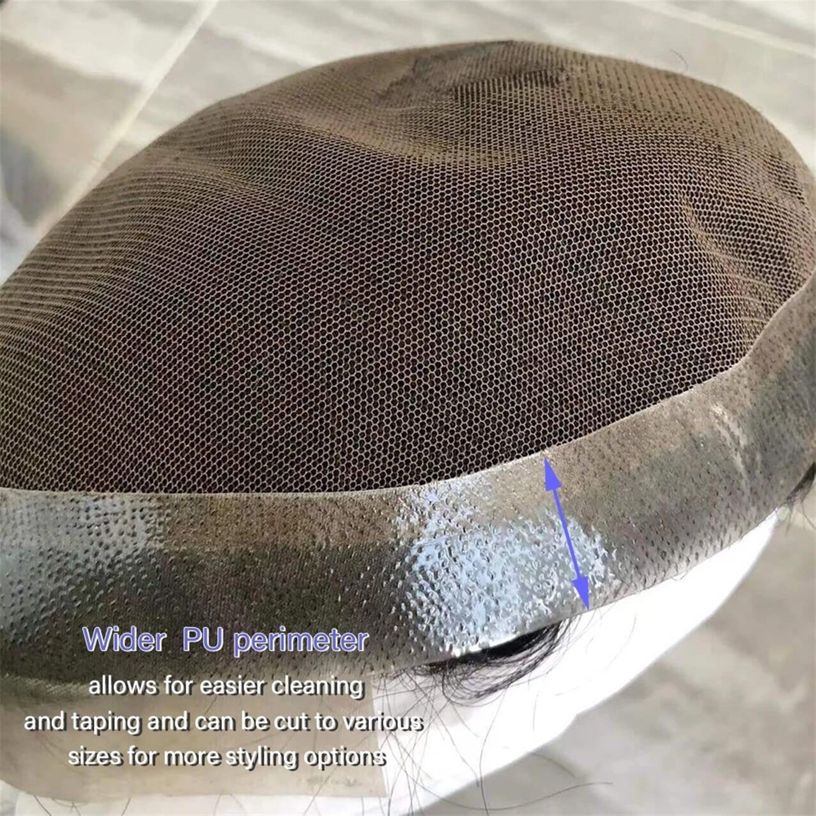 Toupet Hair Men Toupet prawdziwe ludzkie włosy męskie zamienniki francuska koronka środkowa PU wokół męskiej protezy włosów jednostka naturalnych falowanych włosów peruka w