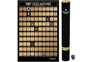 Top 100 Must See Movies Scratch Off Poster