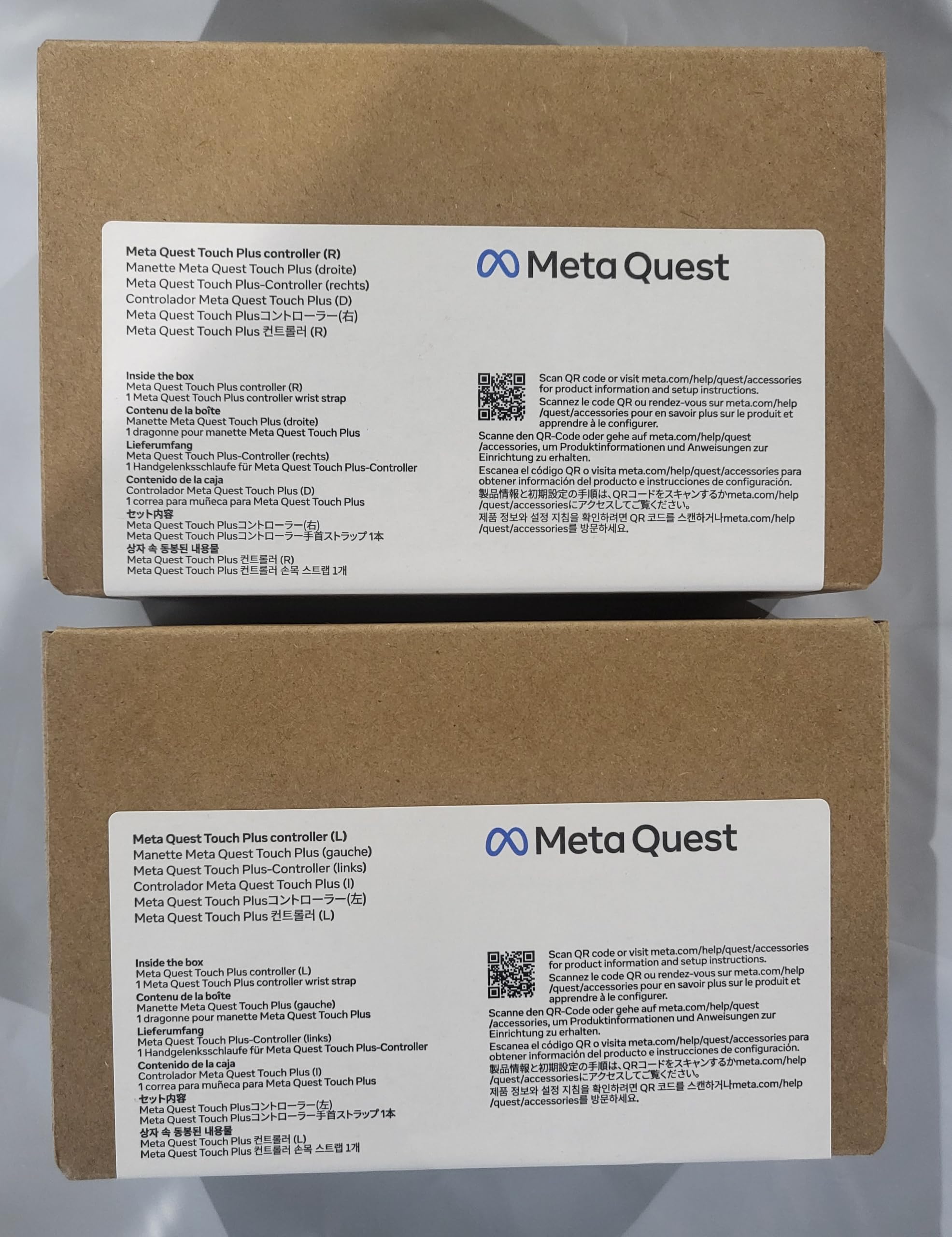 A Pair Official Right and Left Hand Controllers Touch Plus for Meta Quest 3 / 3s