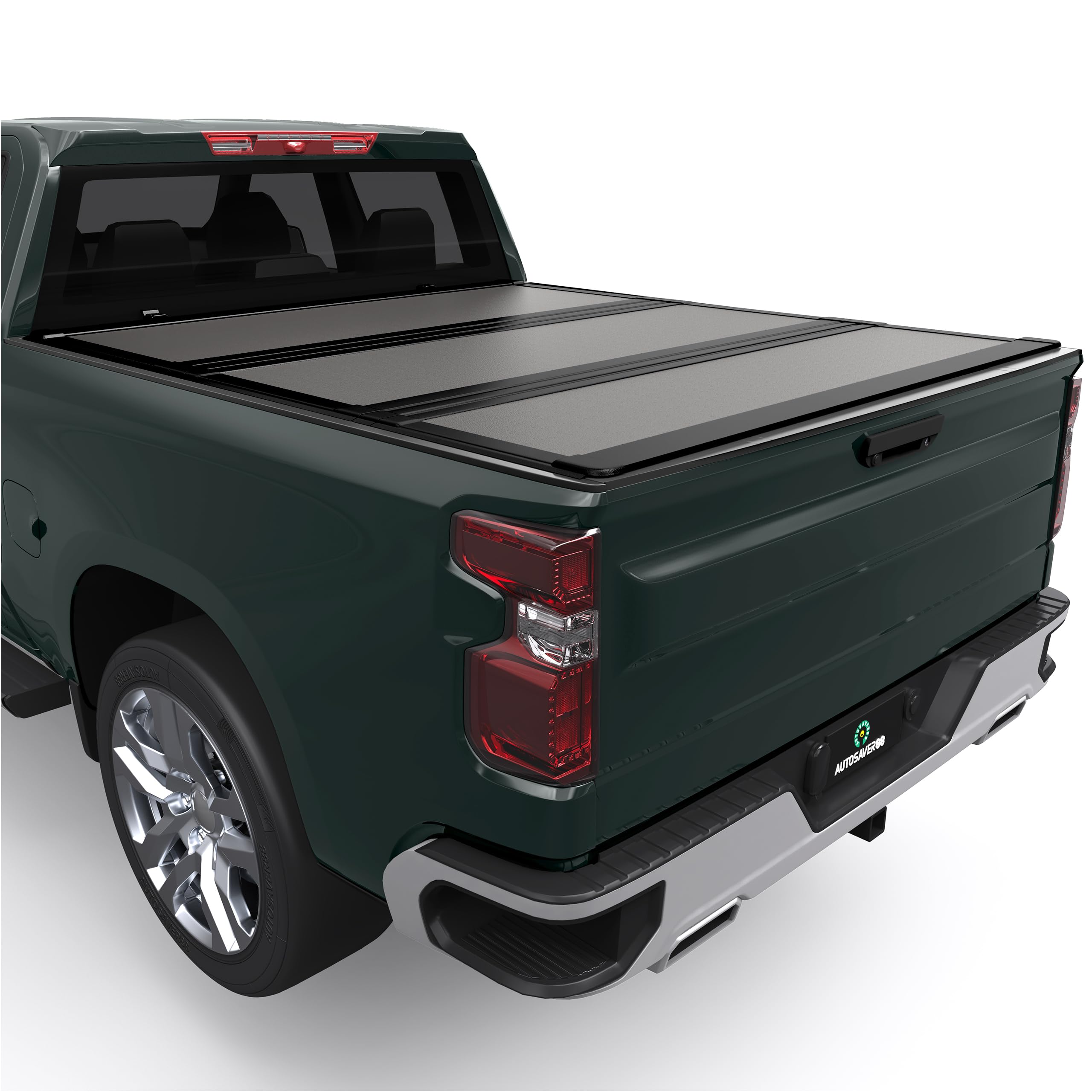 Photo 1 of AUTOSAVER88 Low-Profile Hard Tri Fold Truck Bed Tonneau Cover Fit for Chevy Silverado/GMC Sierra 1500 New Body Style 2019-2026 with 6.6ft Bed Without Multi-Flex Tailgate