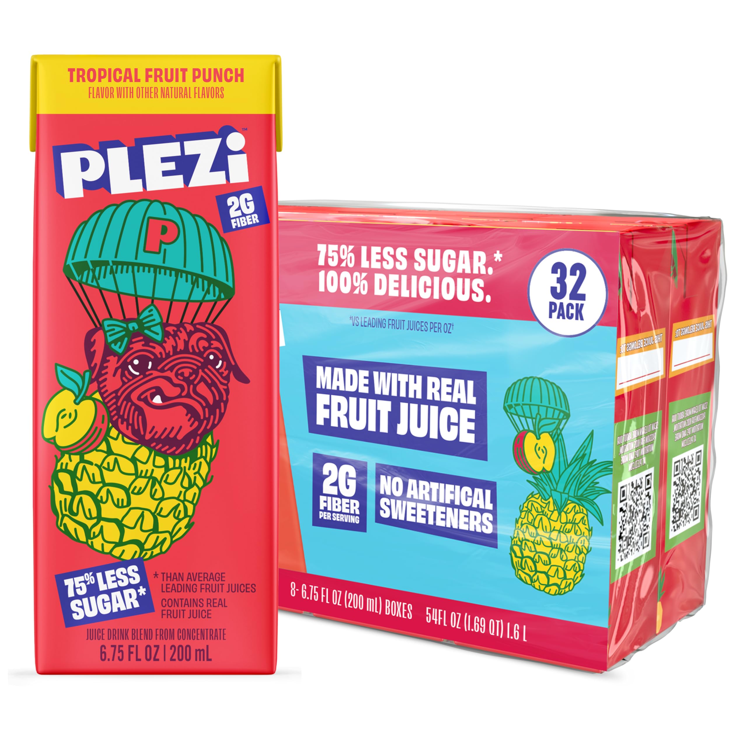 Amazon.com : PLEZi Fruit Juice Boxes For Kids, Tropical Fruit