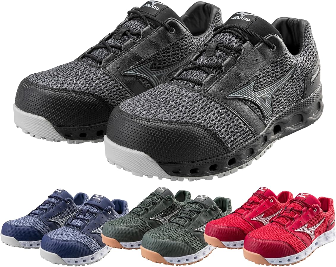 ミズノ 安全靴 オールマイティVH11L 26cm ミズノ 安全靴 オールマイティ VH11L ブラック×ダークシルバー