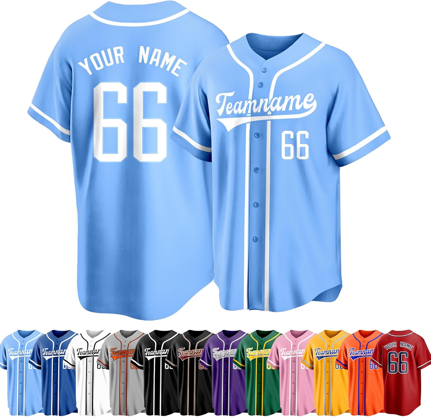 Custom Baseball Jersey Personalized Team Uniforms for Men Women Boys and Girls Add Your Name Number or Logo