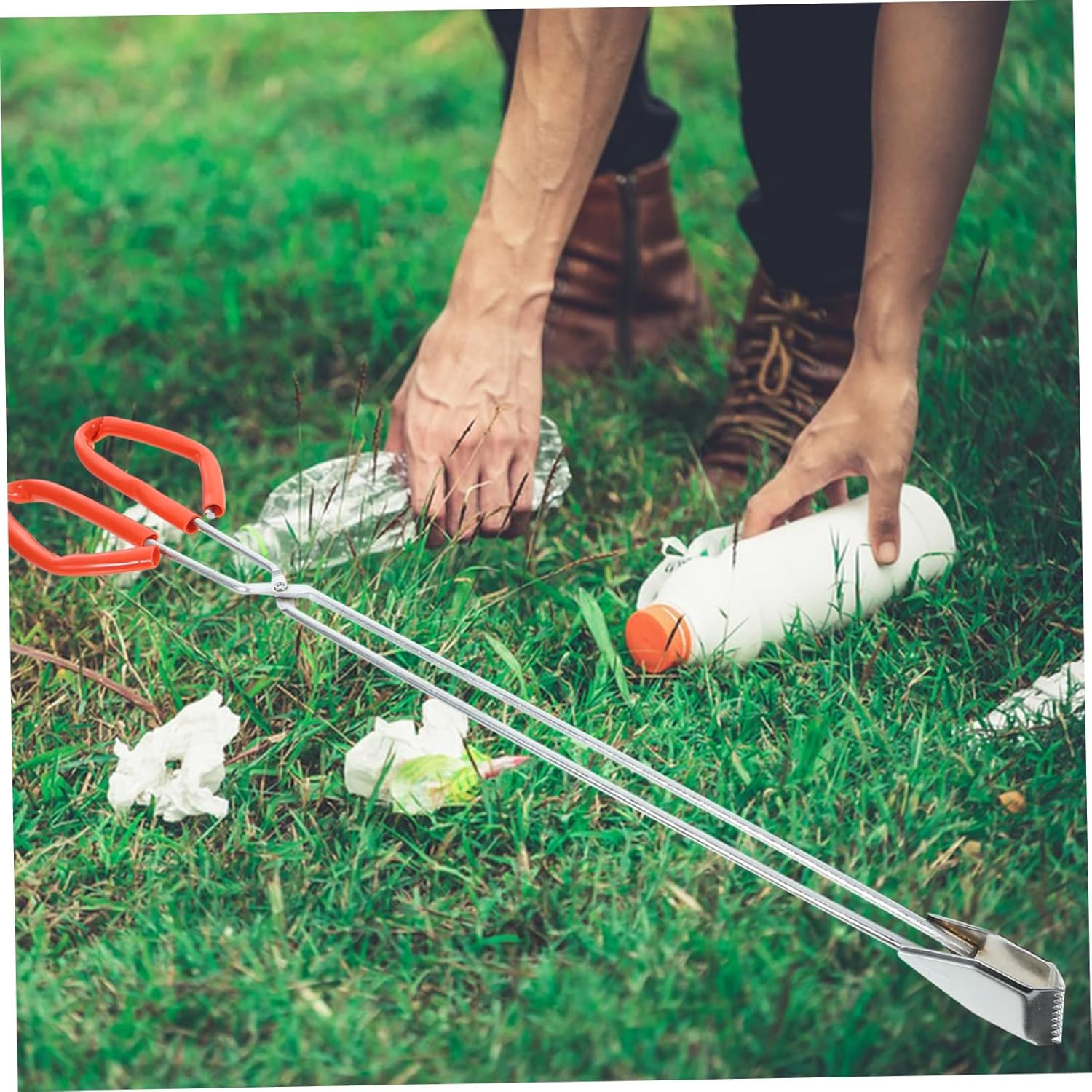 Handheld Litter Grabber Ergonomic Garbage Picker Tool for Easy Pickup Non Skid Grip for Outdoor Use and Home Cleanup
