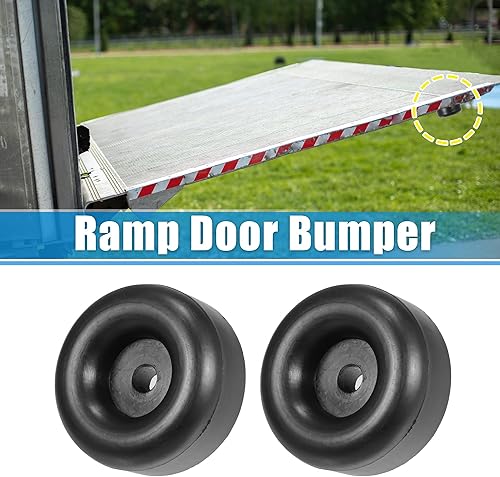 Miniatura 2 de X AUTOHAUX 3 piezas de 2.5 pulgadas redondas de goma de repuesto para remolque de carga, camión, caravana, puerta, rampa, escotilla con agujeros