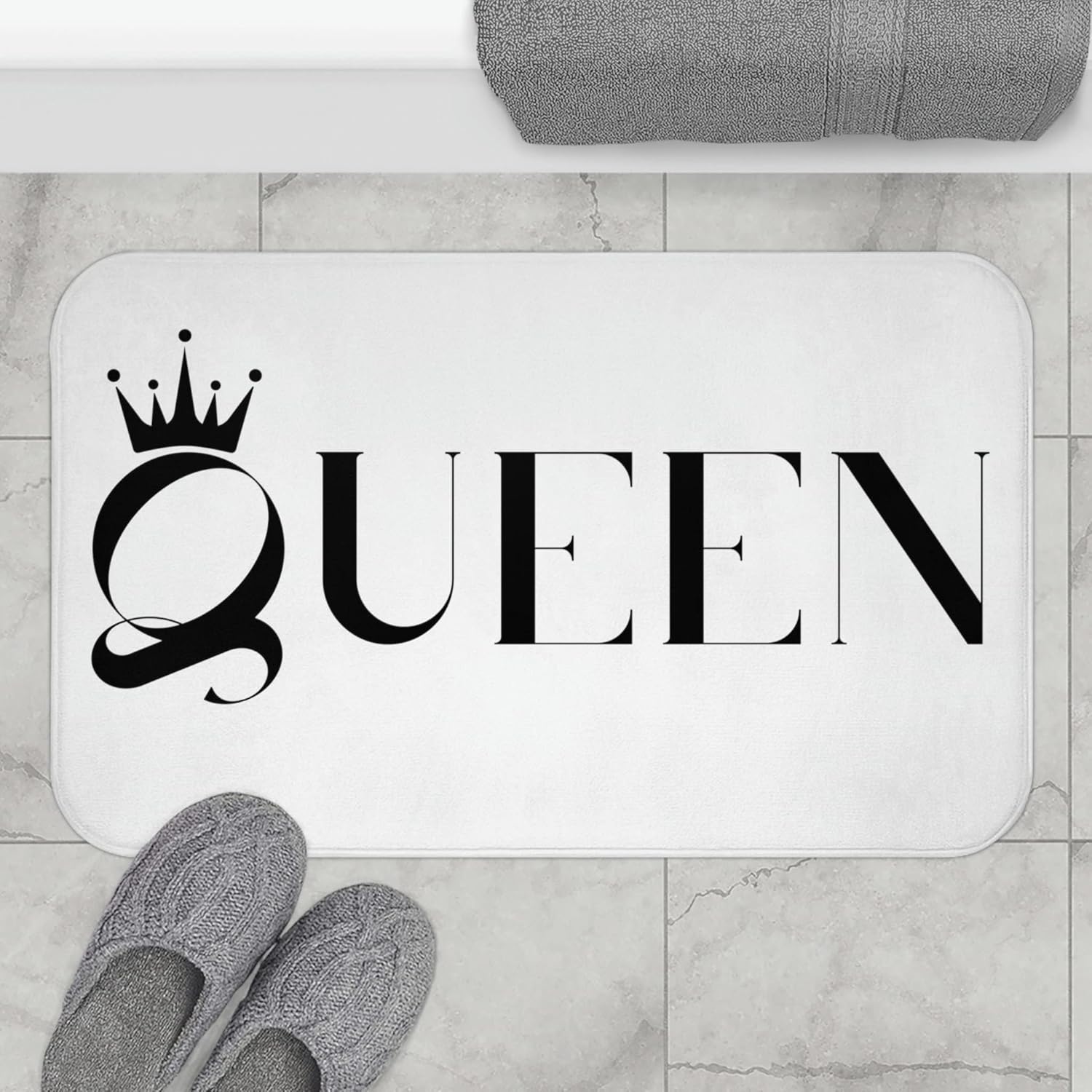 Queen Bath Mat Cute Bath Mats, Cute Bathroom Decor, His