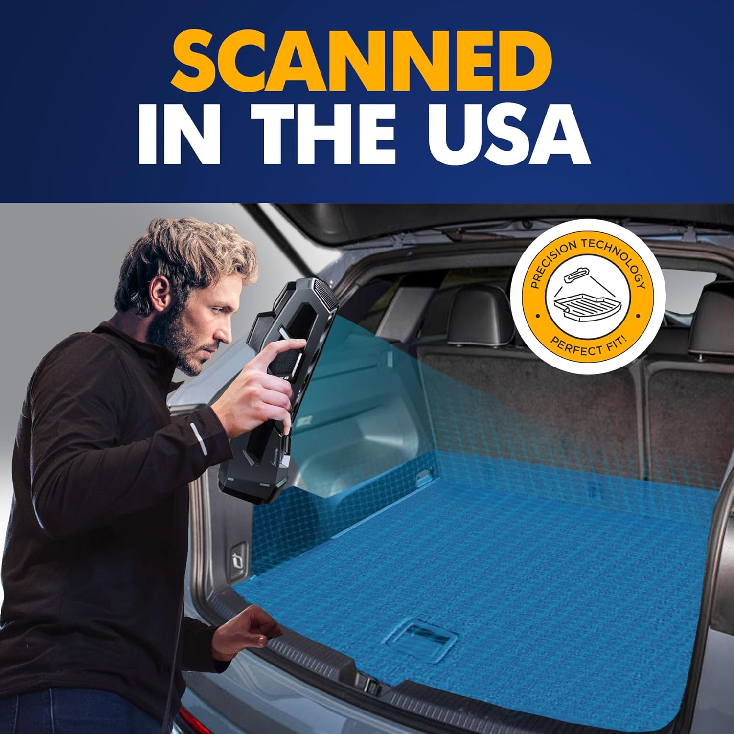 Premium Cargo Liner for Volkswagen Atlas Cross Sport Behind 2nd Row 2020-2025 - 100% Protection - Custom Fit Car Trunk Mat - All-Season Black Cargo Mat - 3D Shaped Laser Measured Trunk Liners
