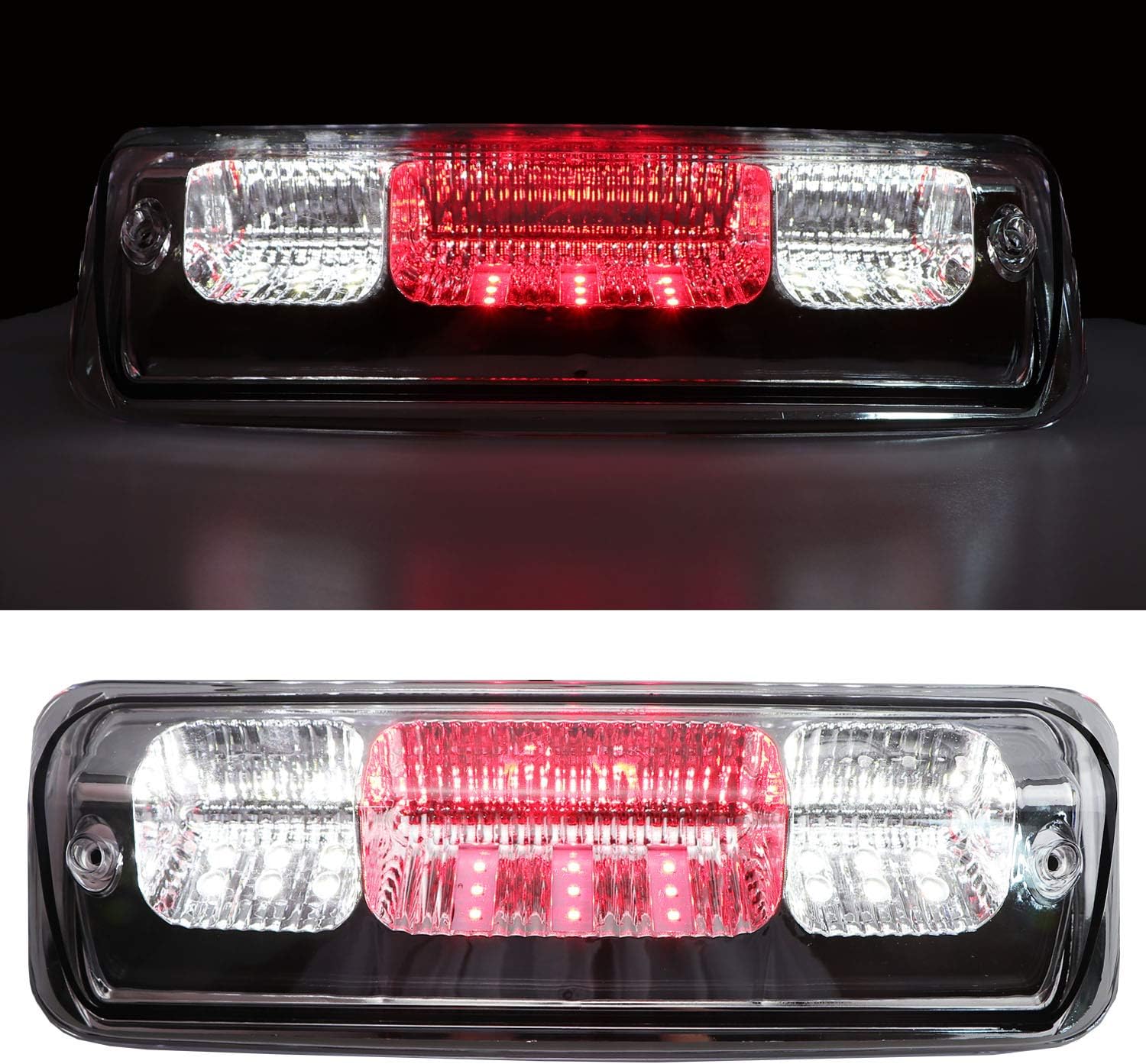 Youxmoto LED 3rd Brake Light High Mount Brake Light Cargo Light Fit for 2004-2008 Ford F150, 2007-2010 Ford Explorer Sport Trac, 2006-2008 Lincoln Mark LT (Chrome Housing Clear Lens)