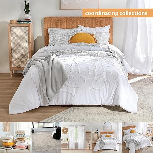 Miniatura 4 de Indigo Ink - Alfombra lavable, resistente a las manchas, fácil de limpiar, decoración bohemia geométrica de diamante gris, esencial para sala de