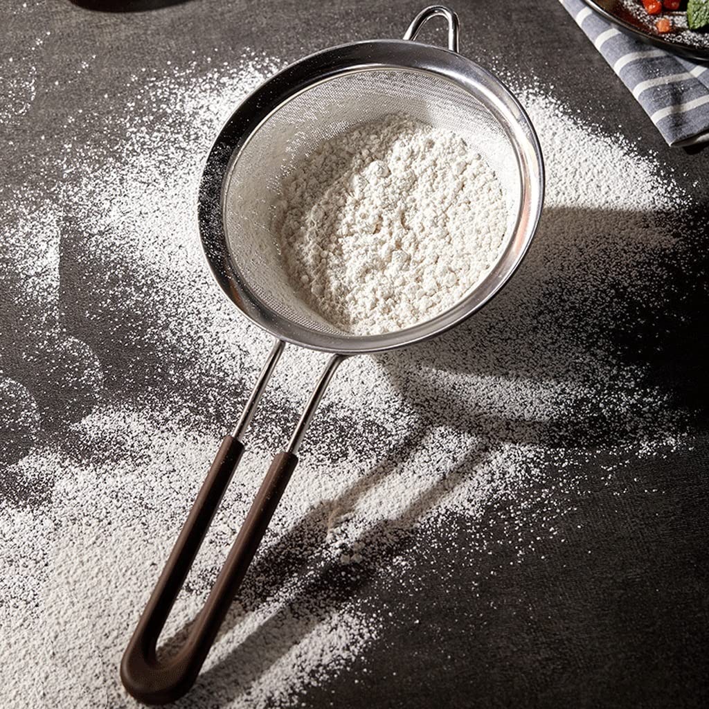 Łyżki szczelinowe do gotowania odpieniacz kuchenny durszlak z drobnej siatki stal nierdzewna domowe sitko do mąki sproszkowane sitko do cukru sitko narzędzia kuchenne łyżka do gotowania