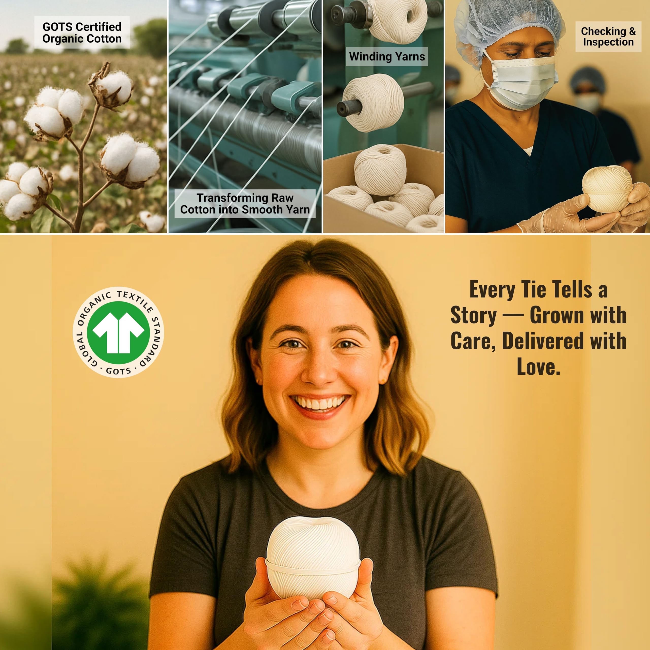 LITO LINEN AND TOWEL 100% Organic Cotton Twine Macrame Thread | Natural Cotton String for Cooking, Baking, Wrapping, Crafts, DIY Garden Decor & Gift Packaging (Natural, 11PLY- 200 FEET- Pack of 2) 3