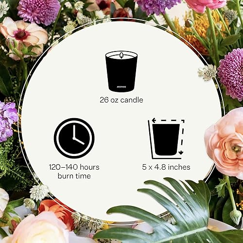 Miniatura 3 de Apotheke Santal Rock Rose - Velas perfumadas de 3 mechas para el hogar, vela en tarro de cera de soja de 26 onzas, regalo para mujeres, fragancia
