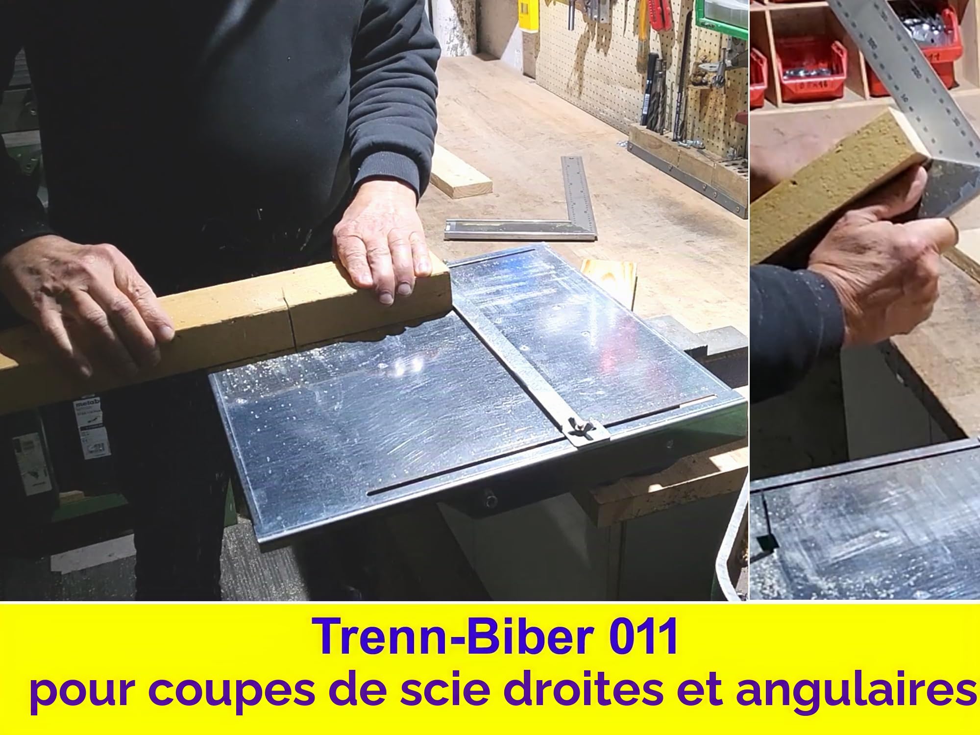 Table de scie sauteuse compatible avec toutes les scies sauteuses, grand modèle 380 mm x 380 mm