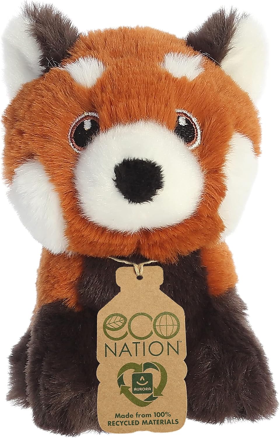 Aurora® Responsibly Made Eco Nation™ Red Panda Stuffed Animal - Ideal for Playtime Adventures - Perfect for Birthdays or Just Because - Orange 5 Inches