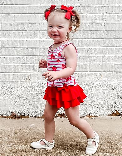 Miniatura 3 de Ahegao 6M-3T - Trajes de baño para niñas pequeñas 3 piezas bikini