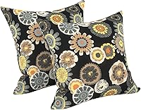 Vista 66 de LVTXIII - Juego de fundas para cojines de sofá, patio o sillón de exteriores, cuadradas y decorativas, 2 unidades de 16" x 16", sin relleno