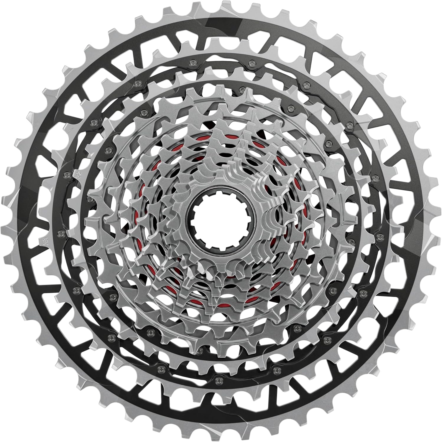 SRAM RED XPLR XG-1391 Cassette - 13-Speed, 10-46t, for XDR Driver, Black/Silver, E1