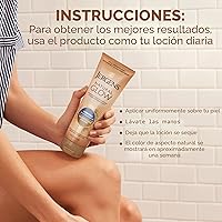 Vista 11 de Jergens Glow natural + reafirmante, Tanner, Tanner sin sol para tono de piel mediano a profundo, Loción corporal de reafirmación contra celulitis