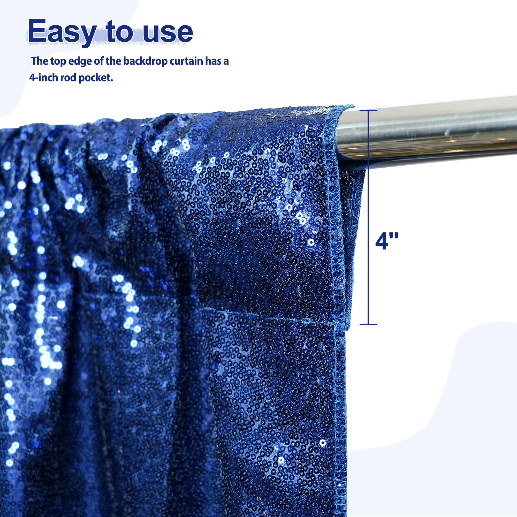 Sequin Backdrop 183x243cm Iridescent Shinny Sequin Photography Backdrop Party Prom Wedding Youtobe Banquet Photo Background (6x8 feet) — view 73