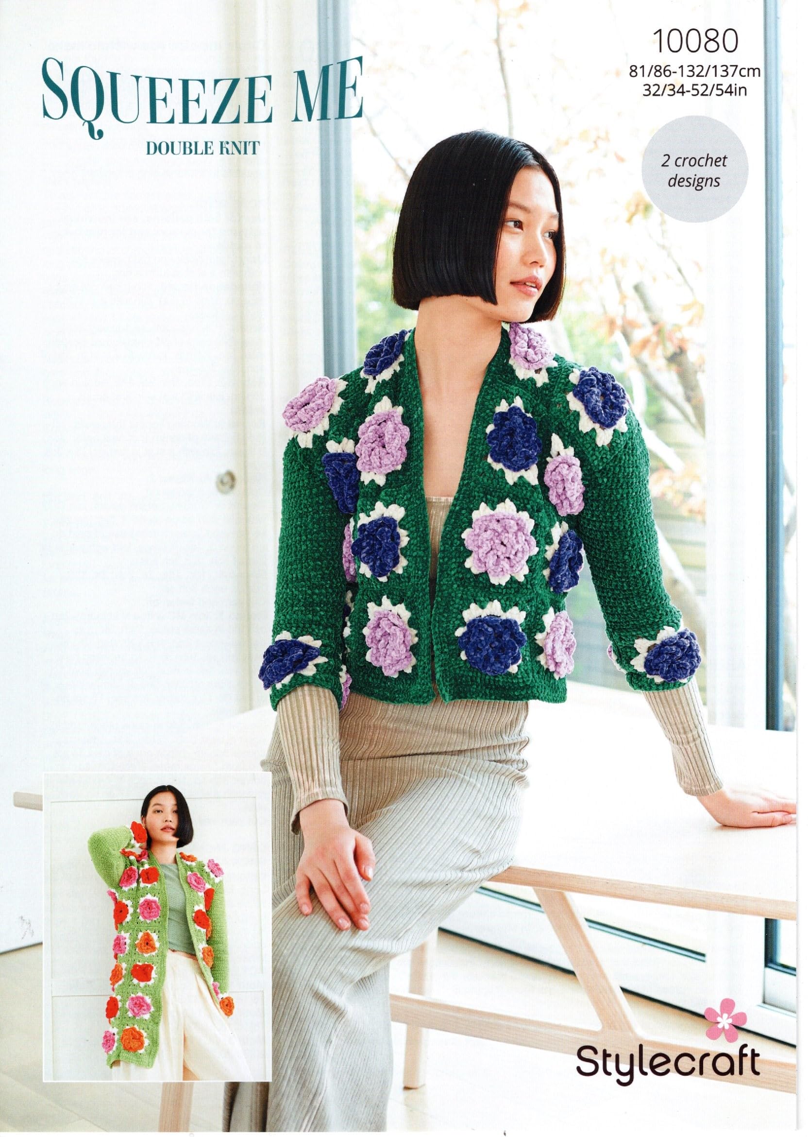 Stylecraft DK Crochet Pattern - 10080 Ladies Cardigans (2 Crochet Designs)