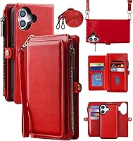 Vista 11 de MInCYB Funda tipo cartera para iPhone 13 Pro Max con 10 ranuras para tarjetas, magnética, desmontable, con bloqueo RFID, funda de piel sintética