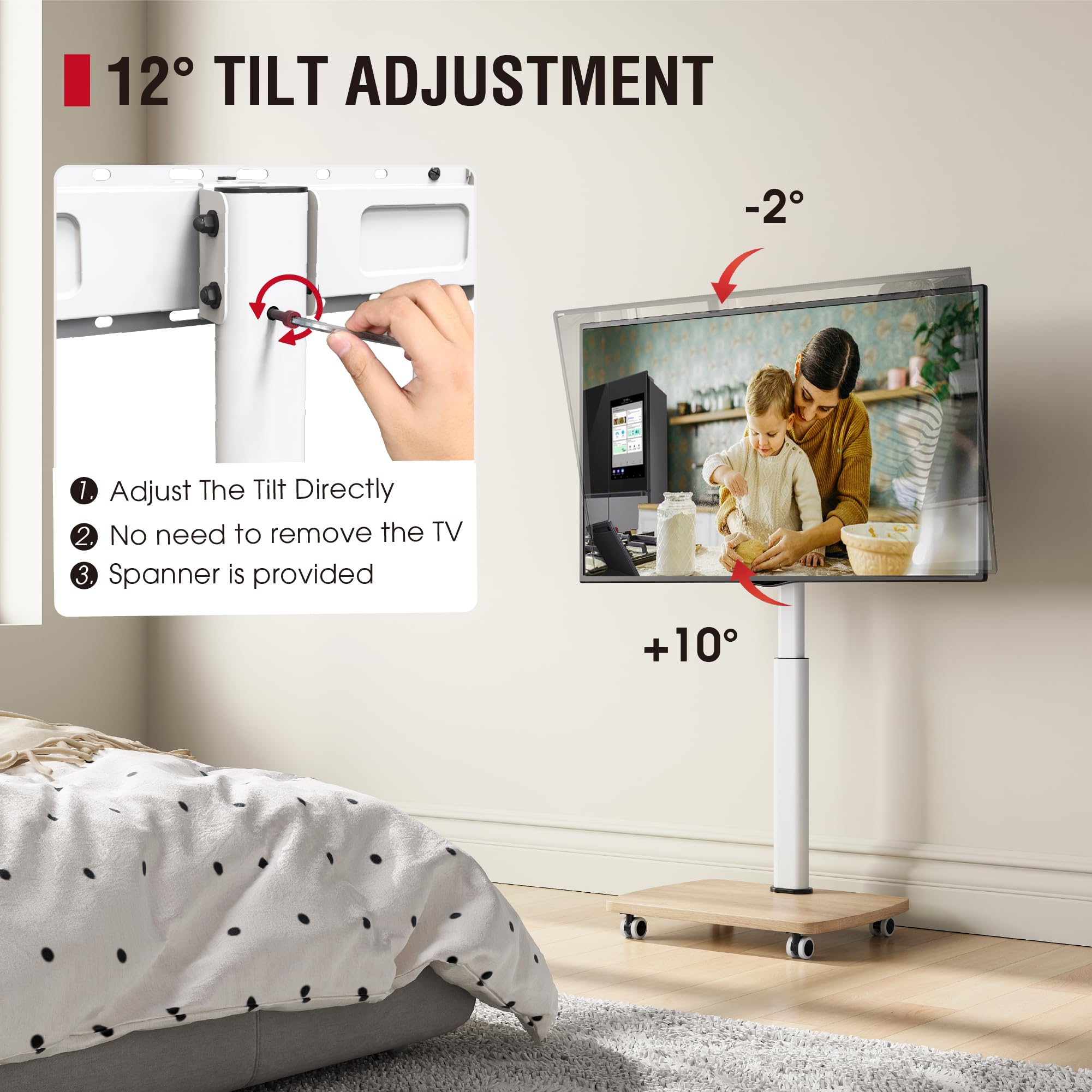 TV Stabile Mobili 32-65 Pollici Adattivo 40 kg - Dettaglio