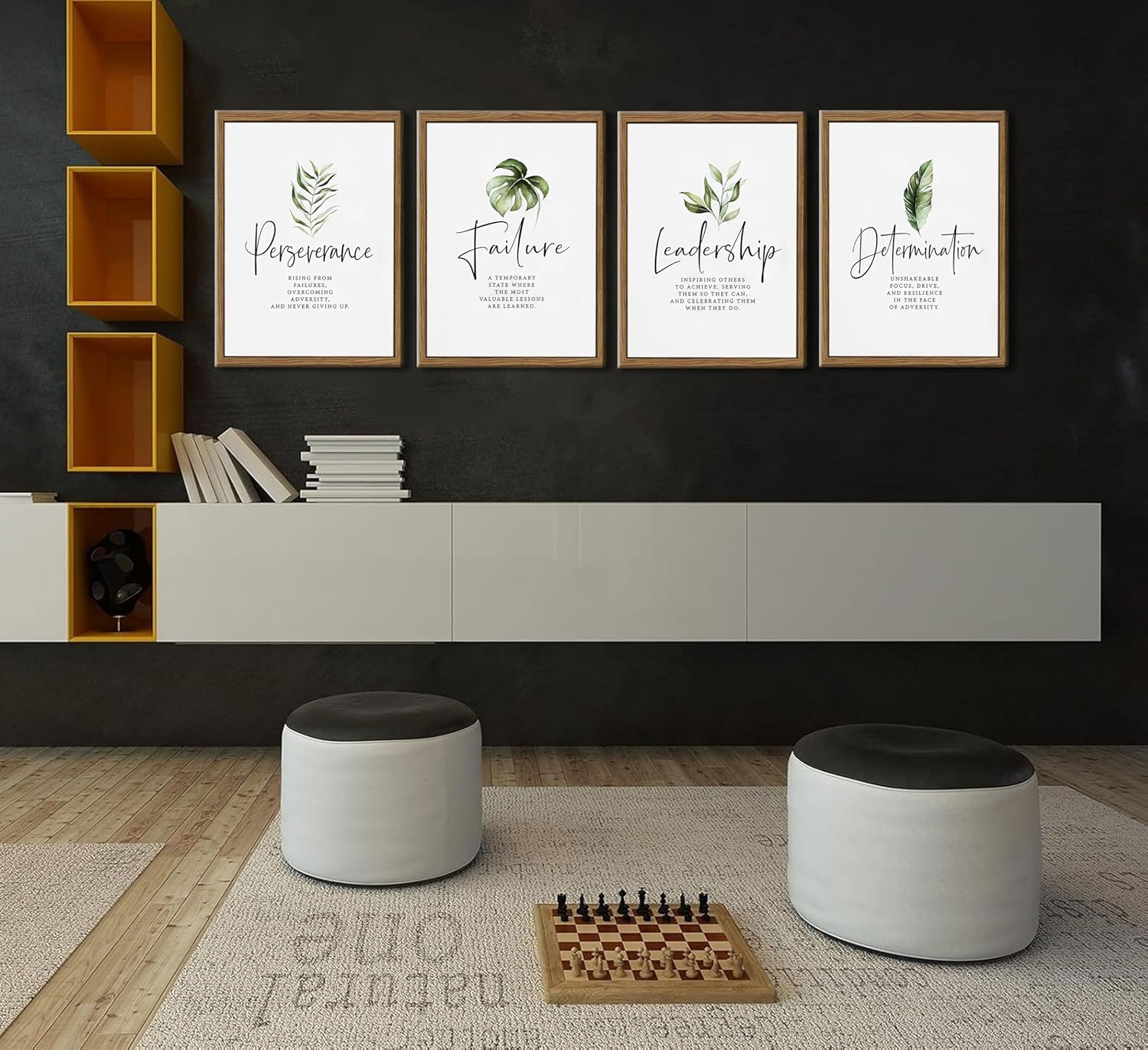 6Pcs Office Inspirational Wall Art Inspiring Teamwork Wall Decor Inspirational quotes Posters Prints Positive energy in the living room Painting Pictures for Bedroom Classroom Canvas Unframed - Image 2