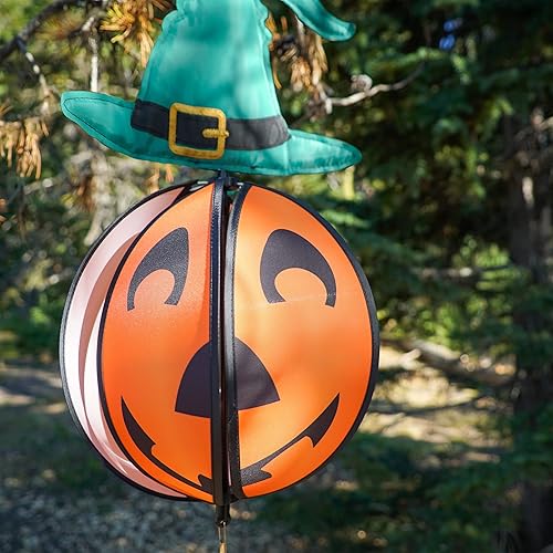 Miniatura 3 de In the Breeze Calabaza con sombrero colgante bola Spinner, Halloween Wind Spinner, 2497