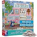 Ceaco- Food Trucks - Ice Cream Truck II - 500 Piece Jigsaw Puzzle for Adults and Families - Colorful Summer Beach Scene with Ice Cream Stand - Finished Size 19 x 19 - Made in the USA