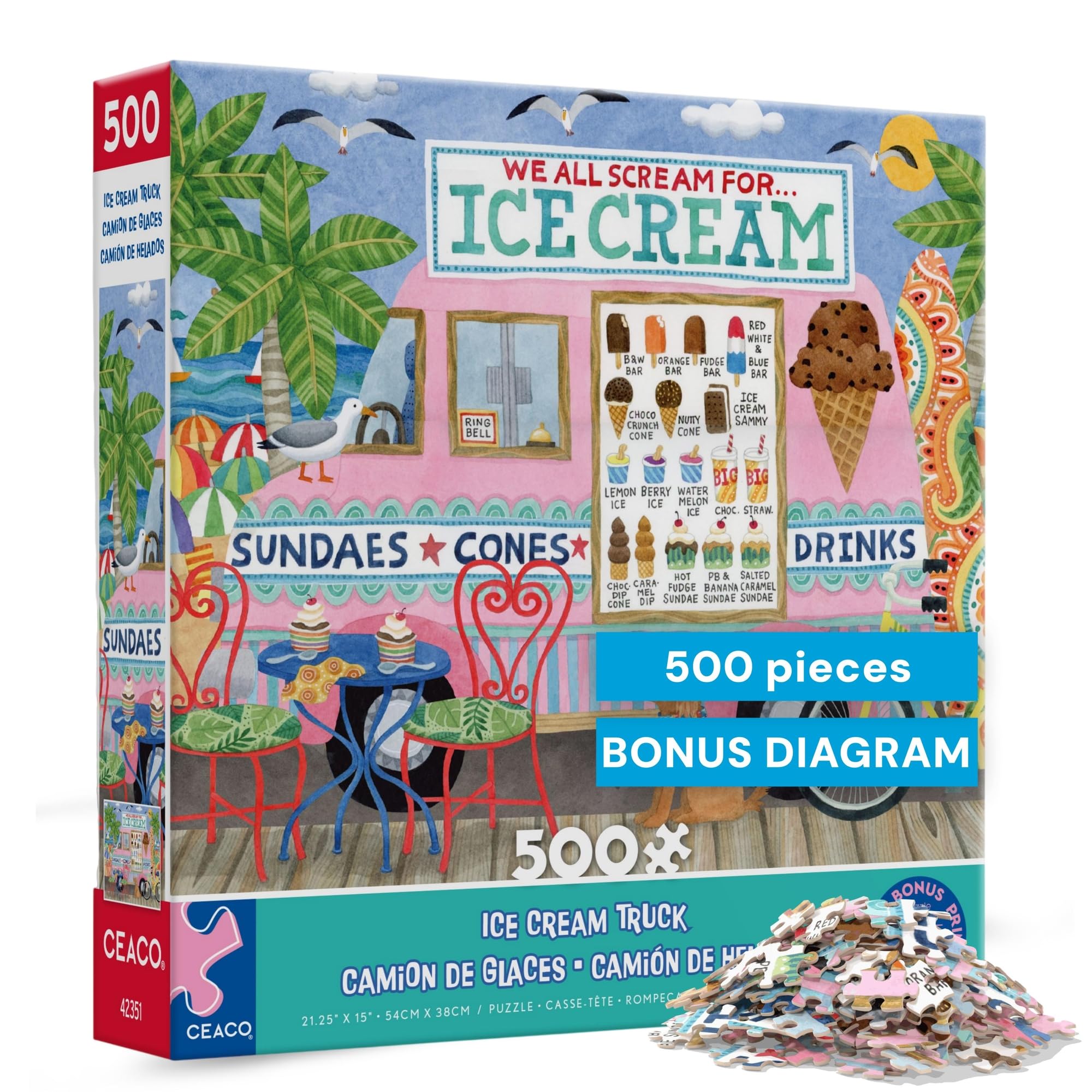 Ceaco - Food Trucks - Ice Cream Truck II - 500 Piece Jigsaw Puzzle