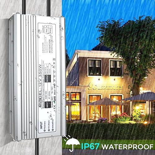 Vista 18 de Fuente de alimentación LED de 24 V 200 W, controlador LED IP67 impermeable, transformador de bajo voltaje de 110 V a CC de 24 voltios con enchufe