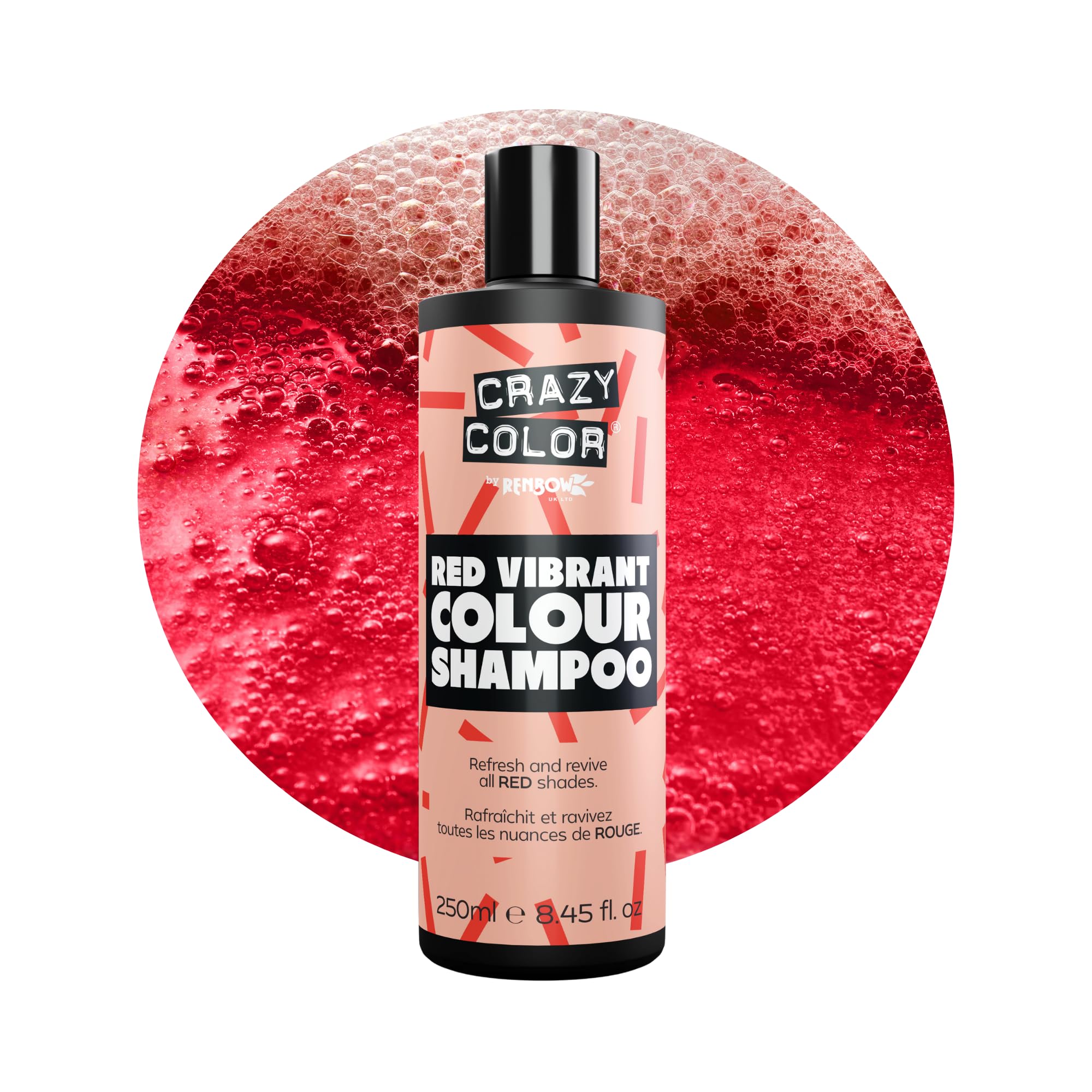 Crazy Color Shampoo for Red Hair | Maintain, Refresh and Color Protect | Scarlett, Copper, Auburn. Vegan, Cruelty & Sulphate Free, 250ml