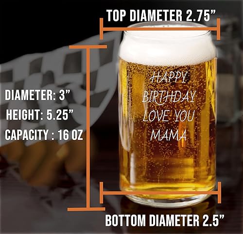 Miniatura 6 de Vaso de cerveza impreso personalizado de 16 onzas – Regalos de Navidad personalizados para hombres, papá bebiendo gafas de cumpleaños, regalos para