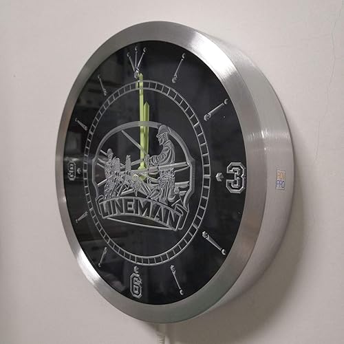 Miniatura 2 de ADVPRO Nc0391-b - Reloj de pared LED con letrero de neón