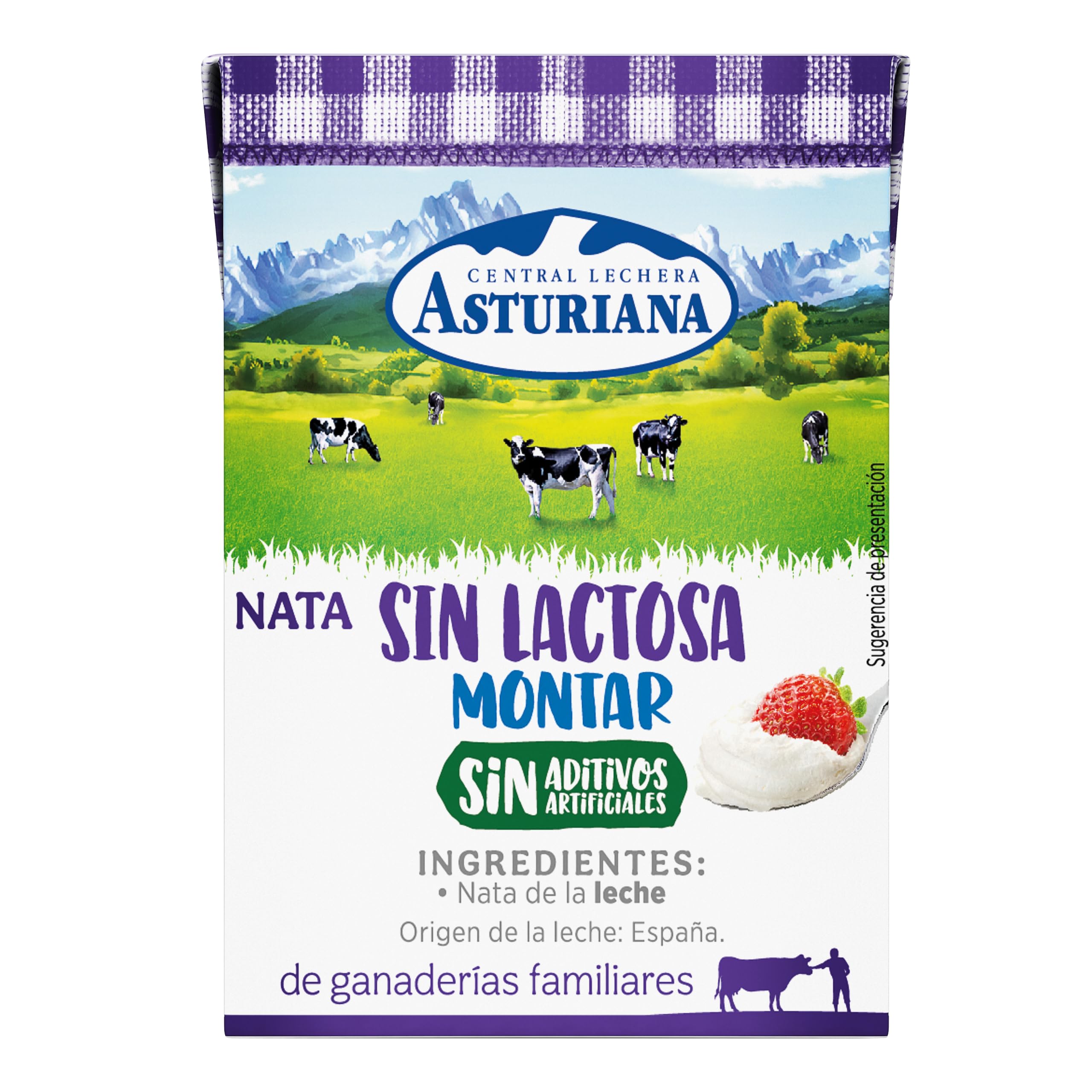 Central Lechera Asturiana Nata Para Montar, 38% de Materia Grasa, 200 Mililitros