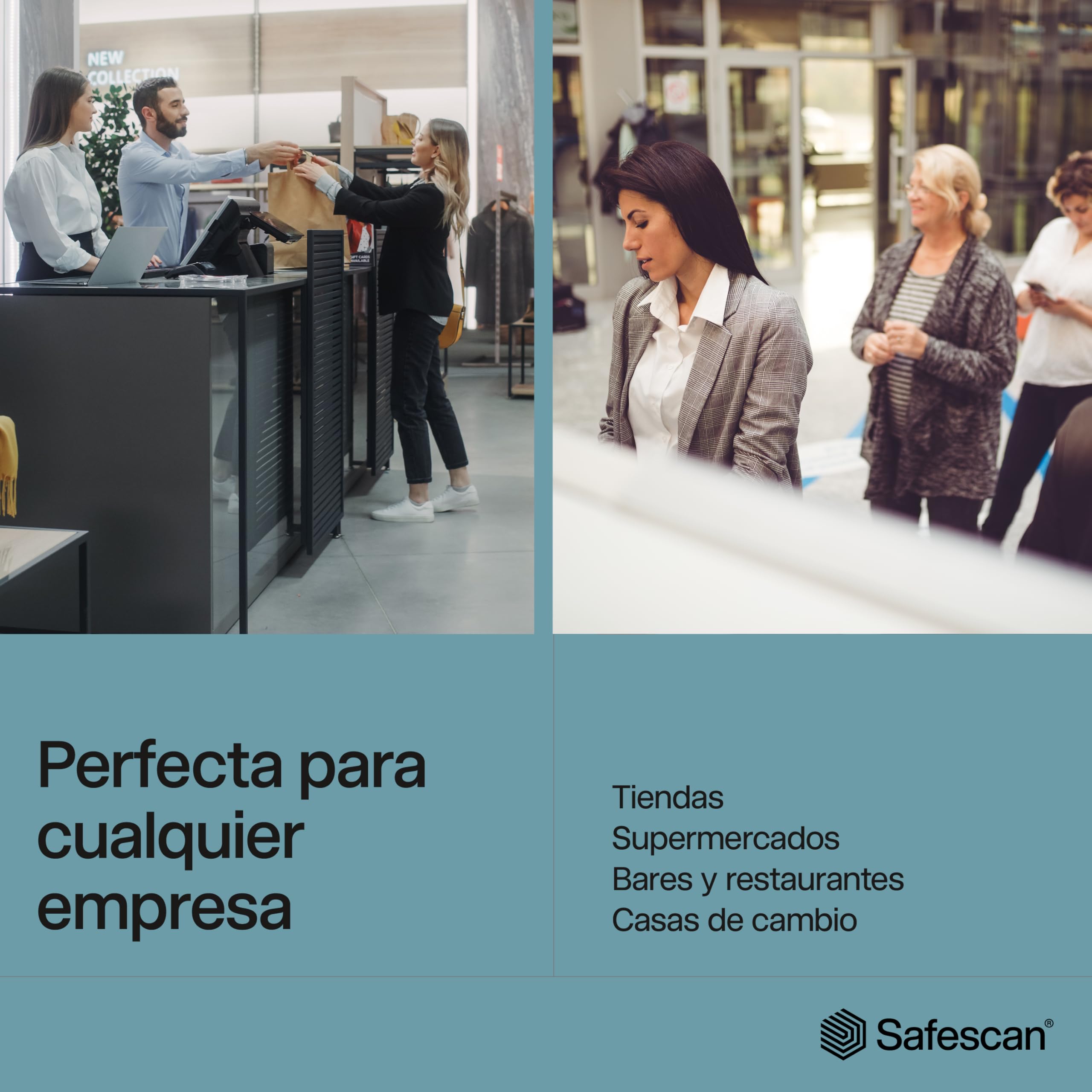 Safescan 2985-SX Contadora de billetes cuenta el valor y clasifica billetes mezclados - Contadora detectora de billetes falsos en 7 puntos - Máquina para contar billetes con opciones de clasificación